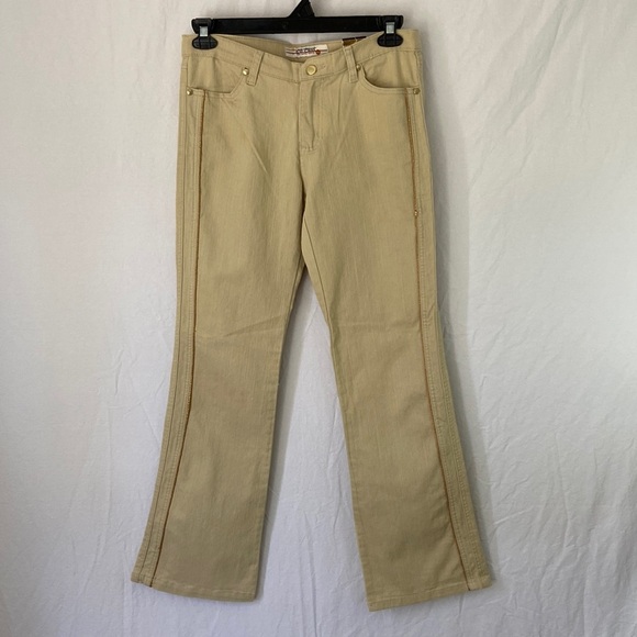 Old School Clothing Ladies Light Gold Pants Size 9/10 - Picture 1 of 11